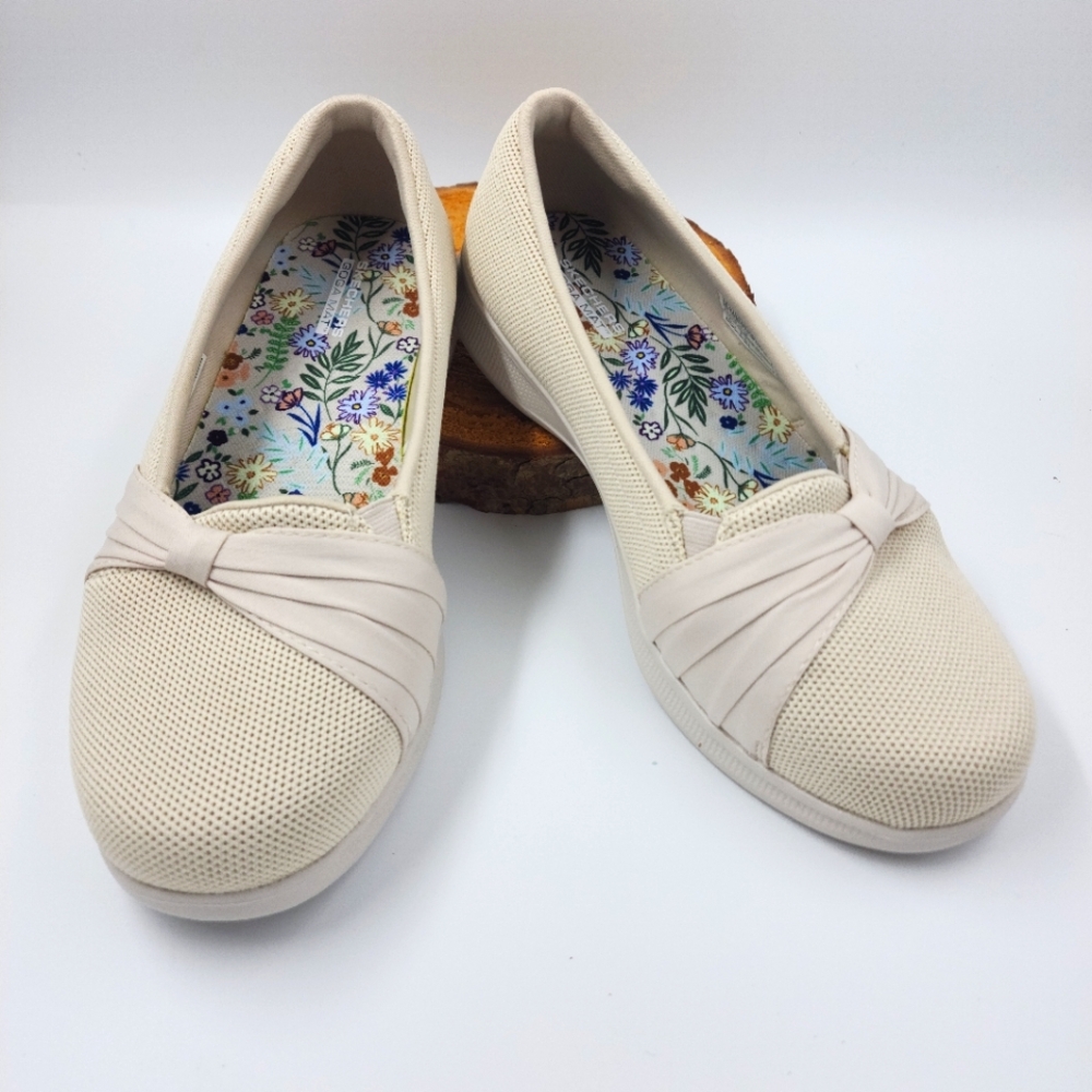 Womens 8.5 Sketchers Go Step Lite 'Sweet Thing' Slip On Flat Shoes *New